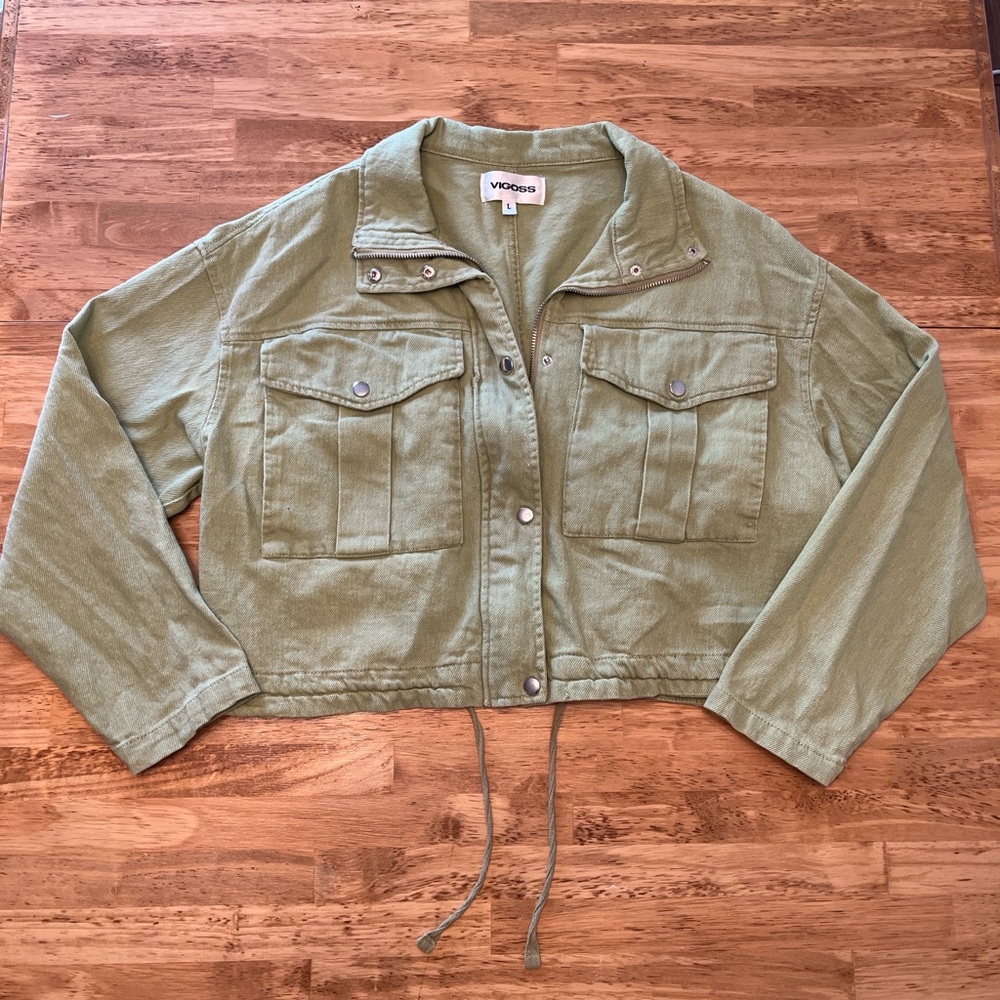 Vigoss Women's Sage Green Utility Jacket